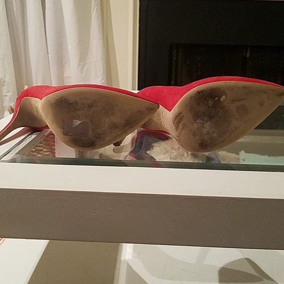 Red suede heels - Picture 4 of 4